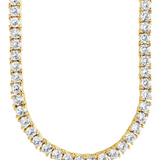 14K Gold Plated Simulated Diamond Tennis Necklace