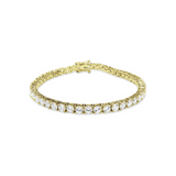 14K Gold Plated Tennis Bracelet 3mm Cubic Zirconia