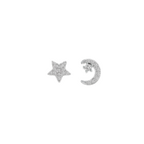 Moon & Star CZ Earrings
