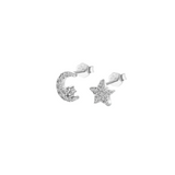 Moon & Star CZ Earrings