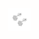 Honeycomb CZ Earrings