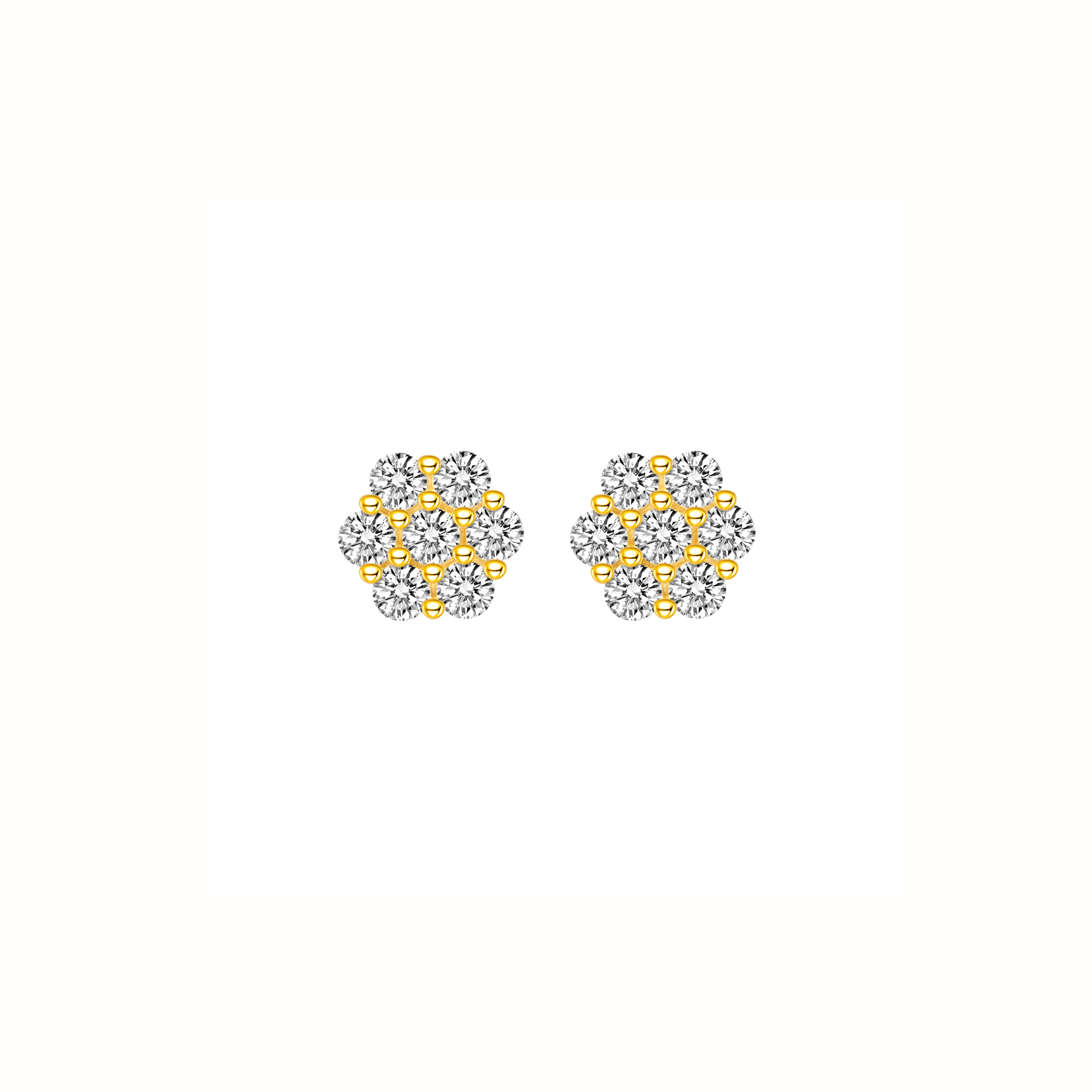 Honeycomb CZ Earrings