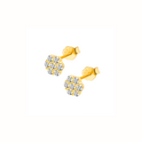 Honeycomb CZ Earrings