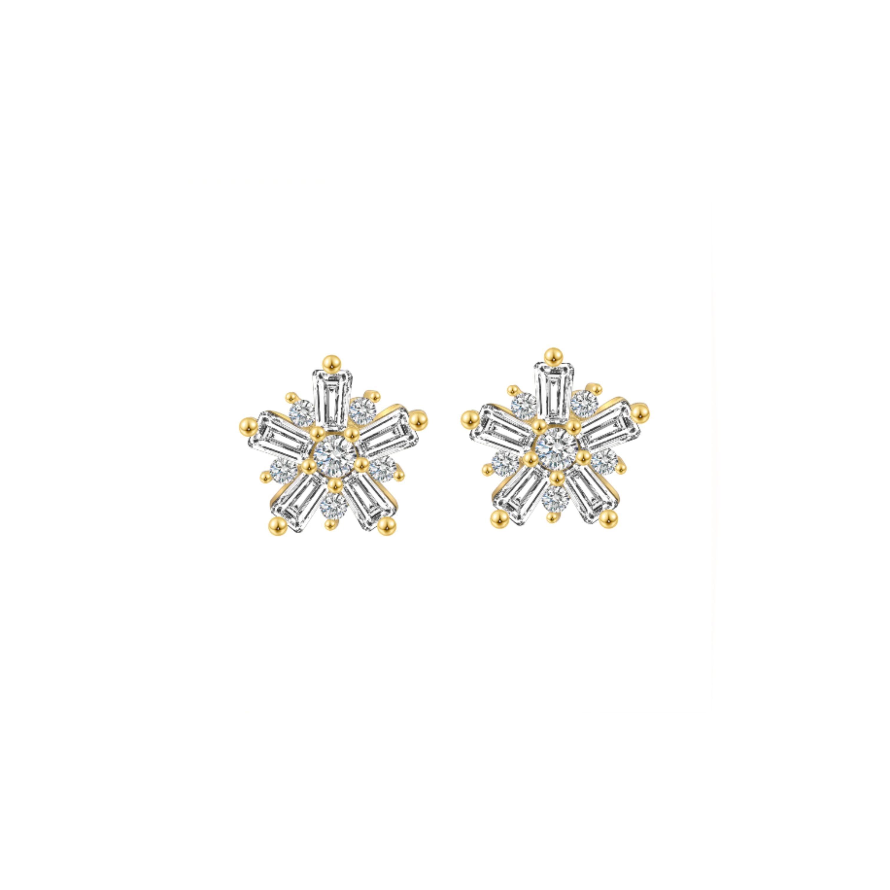 Snowflake CZ Earrings
