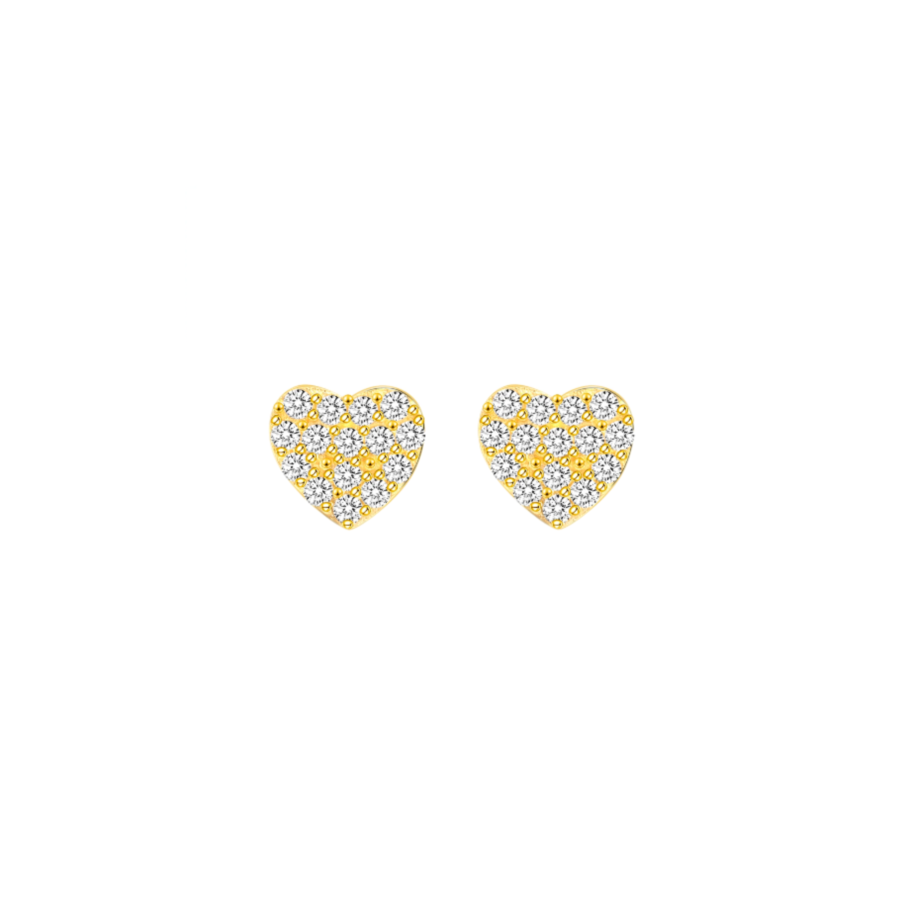 Heart CZ Earrings
