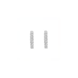 8 Stone CZ Hoop Earrings