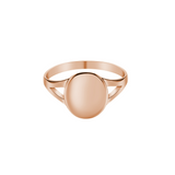 Domed Oval Flat Top Ring