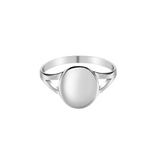 Domed Oval Flat Top Ring
