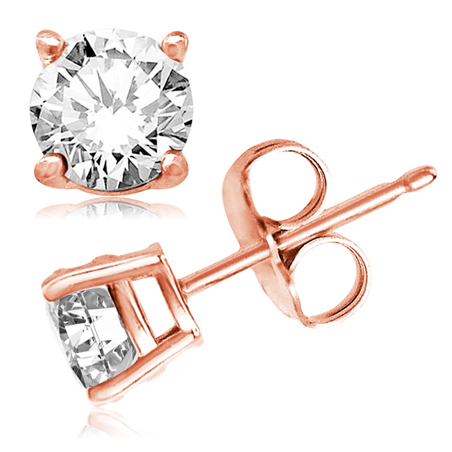 Round Silver Stud Earrings