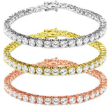 14K Gold Plated Simulant Diamond Tennis Bracelet 3mm
