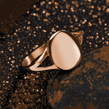 Domed Oval Flat Top Ring