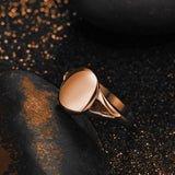 Domed Oval Flat Top Ring