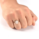 Domed Oval Flat Top Ring