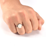 Domed Oval Flat Top Ring