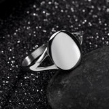 Domed Oval Flat Top Ring