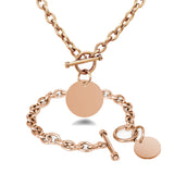 Circle Charm Bracelet & Necklace